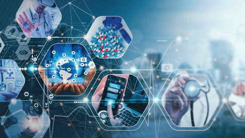 Abstract image of people and connections